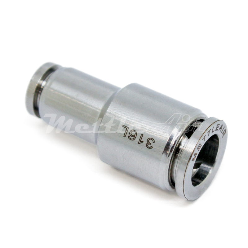 316L Stainless Steel Push To Connect REDUCER Union Fitting 10 mm OD - 4 mm OD