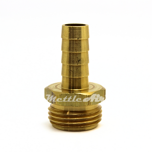 Brass Straight Male 1/2" Hose ID Barb - 3/4" GHT Male