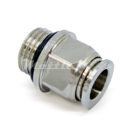 Nickel-Plated Brass Push to Connect Straight Fitting 10 mm OD - 1/2" BSPP (G) Male