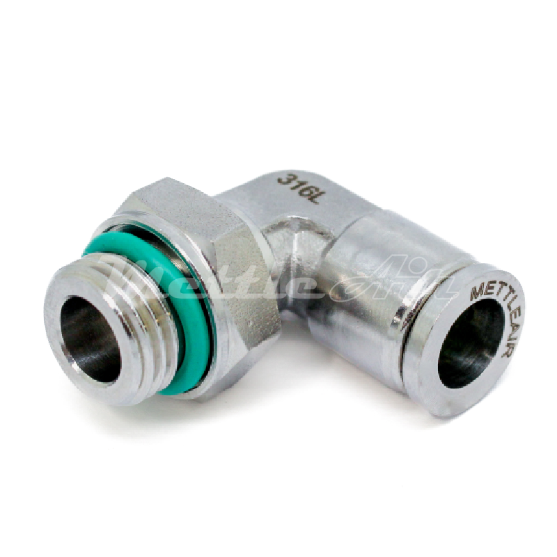 316L Stainless Steel Elbow Push To Connect Fitting 10 mm OD x 1/2" BSPP (G) Male