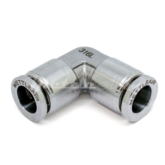 316L Stainless Steel Push To Connect Union Elbow Fitting 4 mm OD