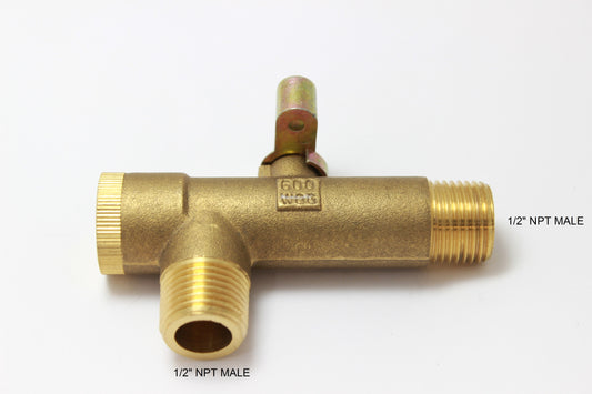 90° Male Strainer Ball Valve 1/2" NPT